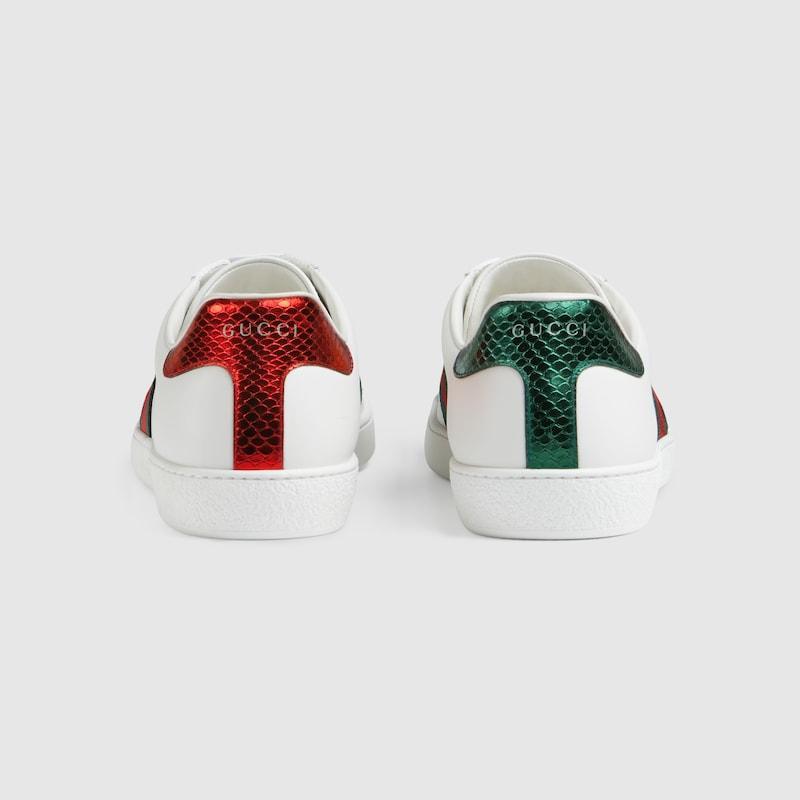 Gucci Ace GG Supreme Sneakers with Embroidered Bee - SleekGait