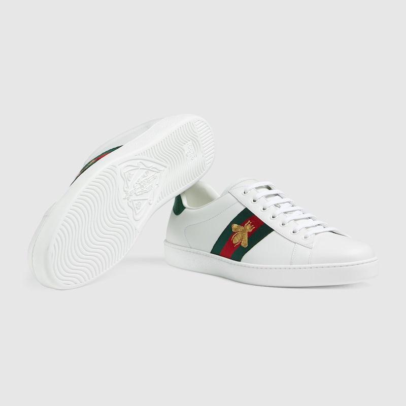 Gucci Ace GG Supreme Sneakers with Embroidered Bee - SleekGait