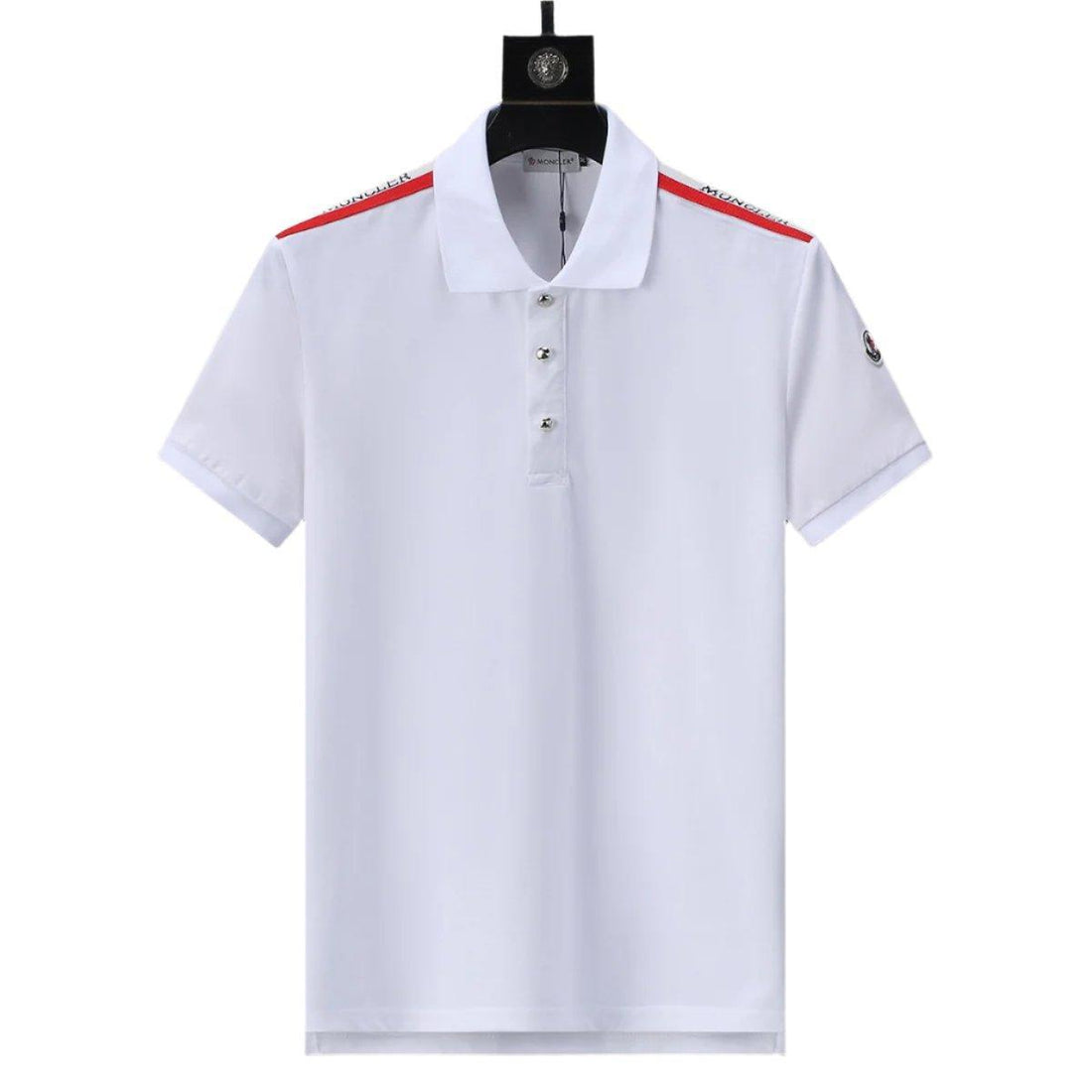 Moncler White T-Shirt with Collar