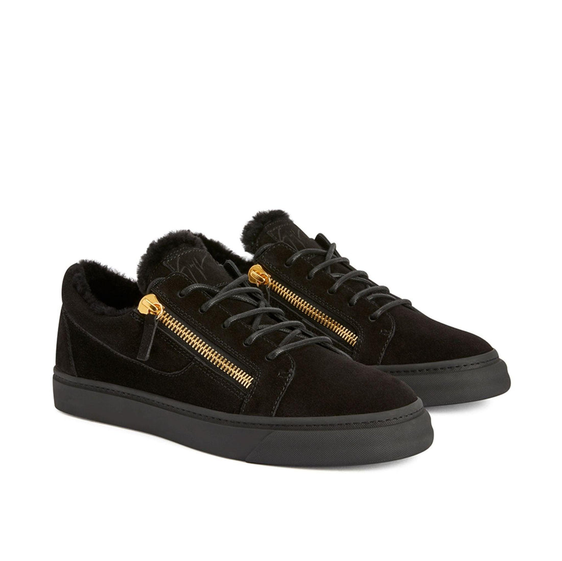 Giuseppe Zanotti Frankie shearling-trimmed sneakers - SleekGait