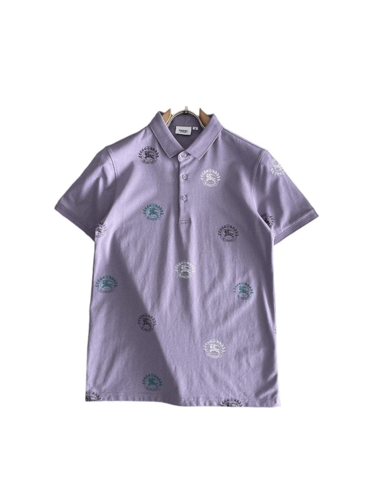 Burberry Light Purple T-Shirt With Collar - SleekGait