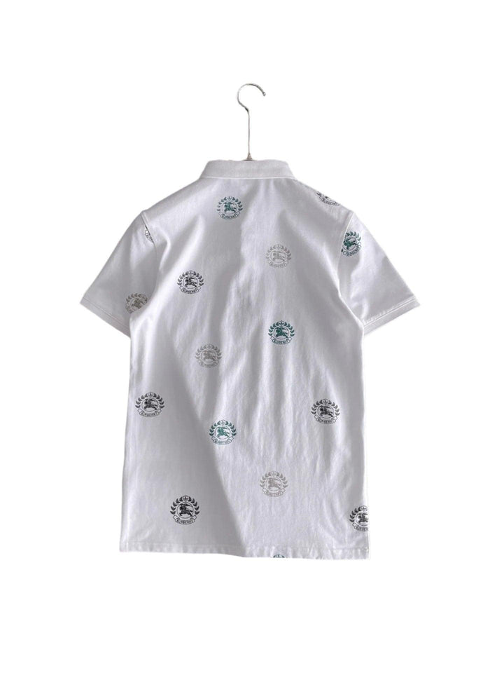 Burberry White T-Shirt With Collar - SleekGait