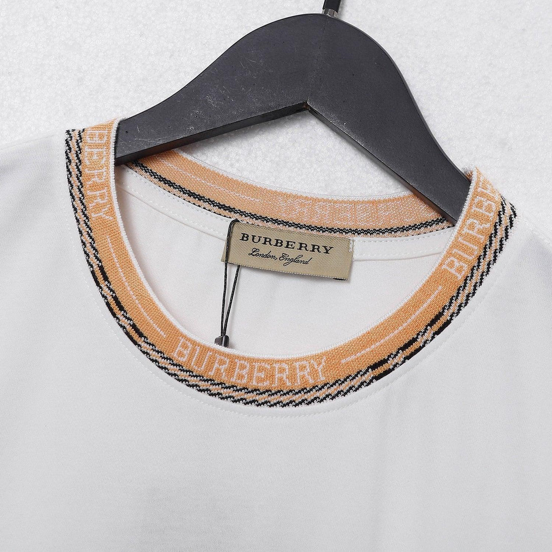 Burberry T-Shirt Without Collar 'White & Beige' - SleekGait