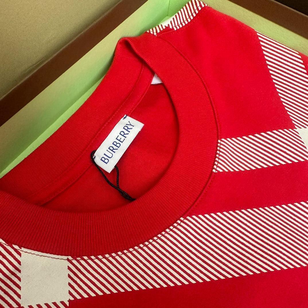 Burberry T-Shirt Without Collar 'Red' - SleekGait