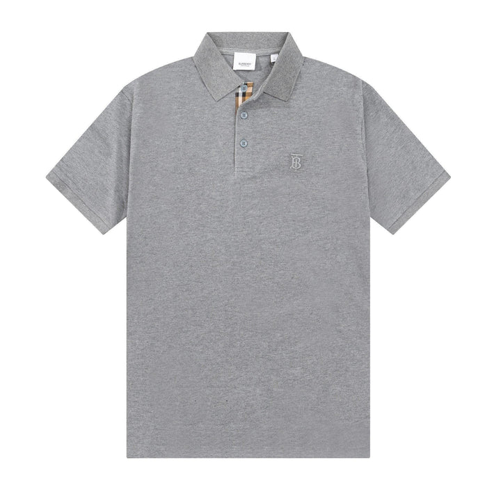 Burberry Smoke Grey T-Shirt With Collar - SleekGait