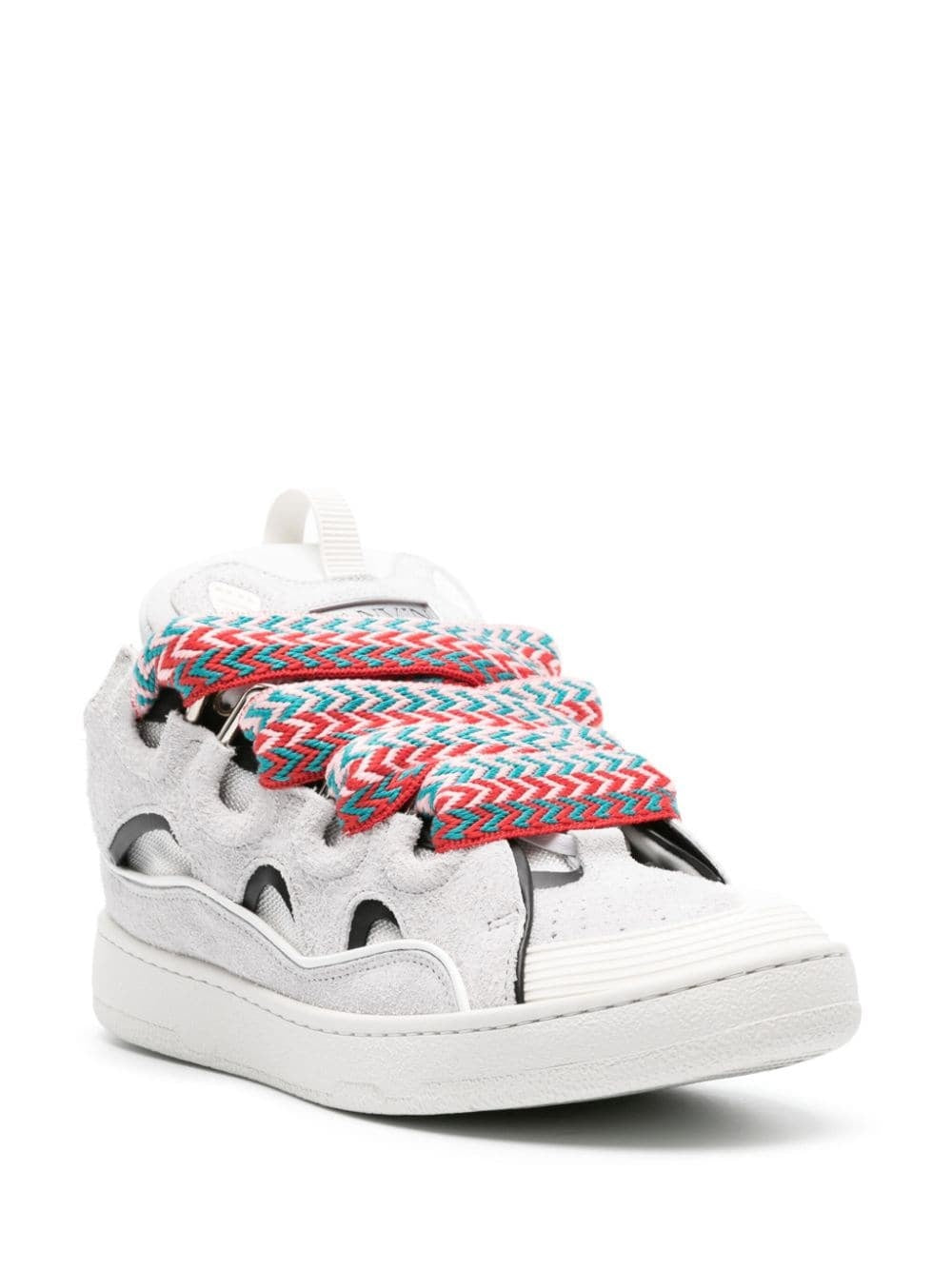 Curb panelled suede sneakers