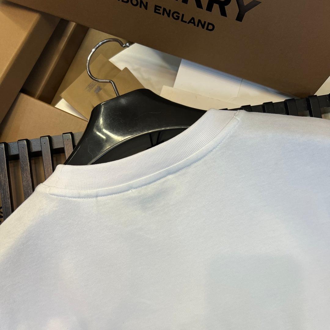 Burberry T-Shirt Without Collar 'White & Black' - SleekGait