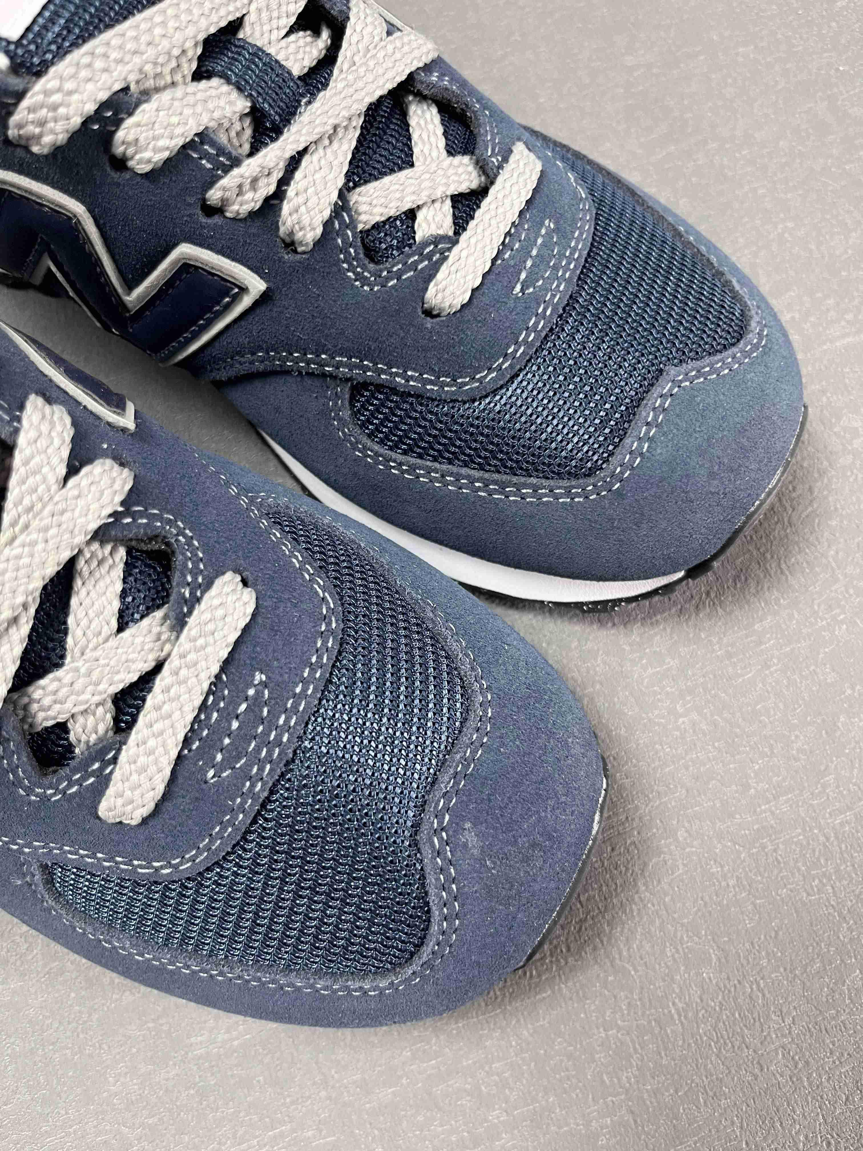 New Balance 574 Navy White - SleekGait