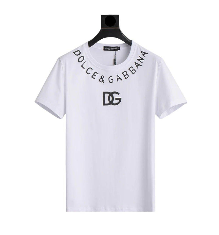 Dolce & Gabbana T-Shirt Without Collar 'White & Black' - SleekGait