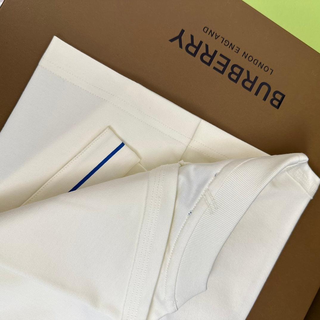 Burberry Cream T-Shirt Without Collar - SleekGait