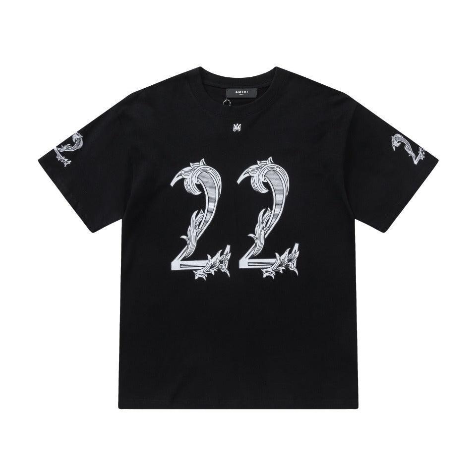 Amiri 22 Black T-Shirt Without Collar - SleekGait