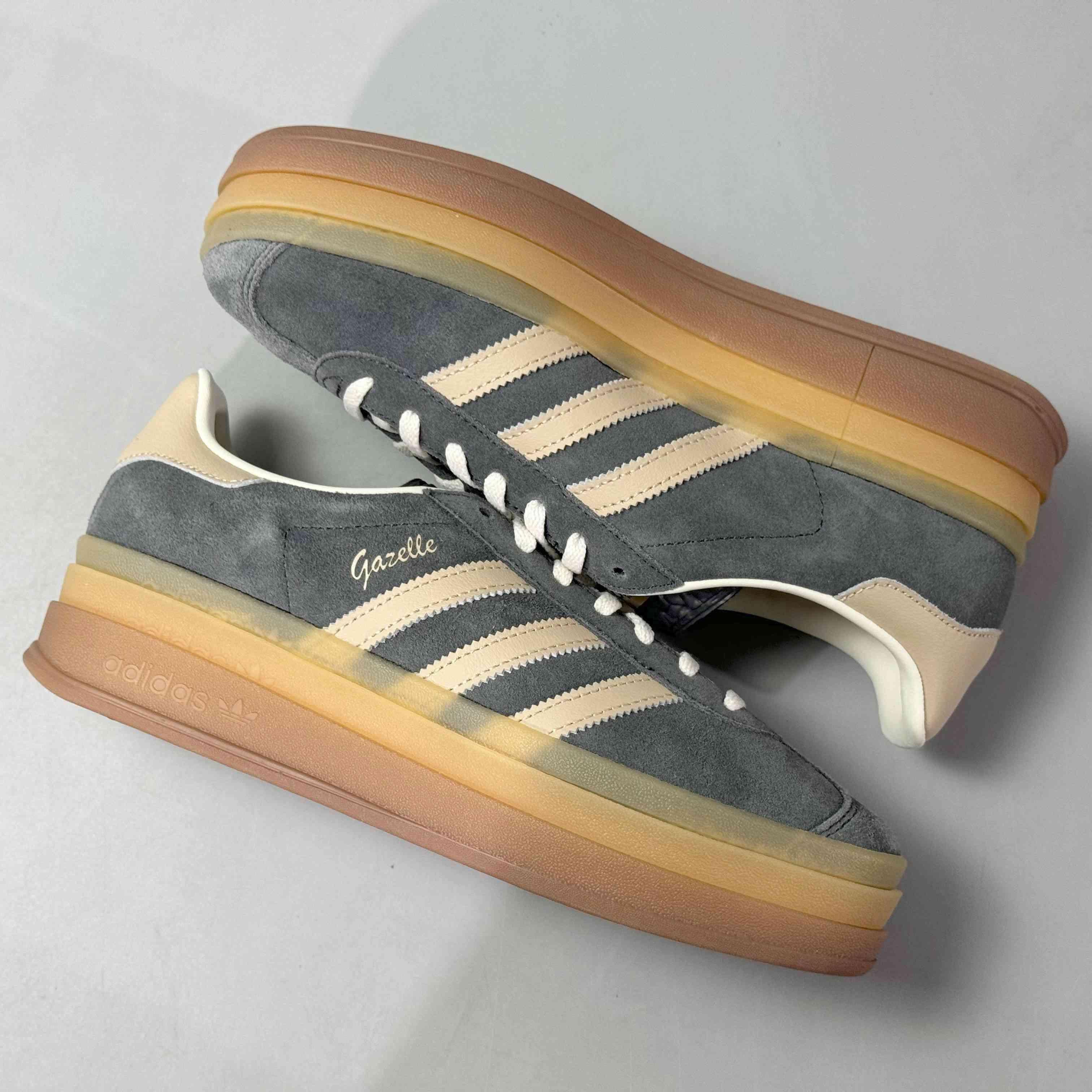 Adidas Originals Gazelle Bold 'Grey Magic Beige Gum' - SleekGait