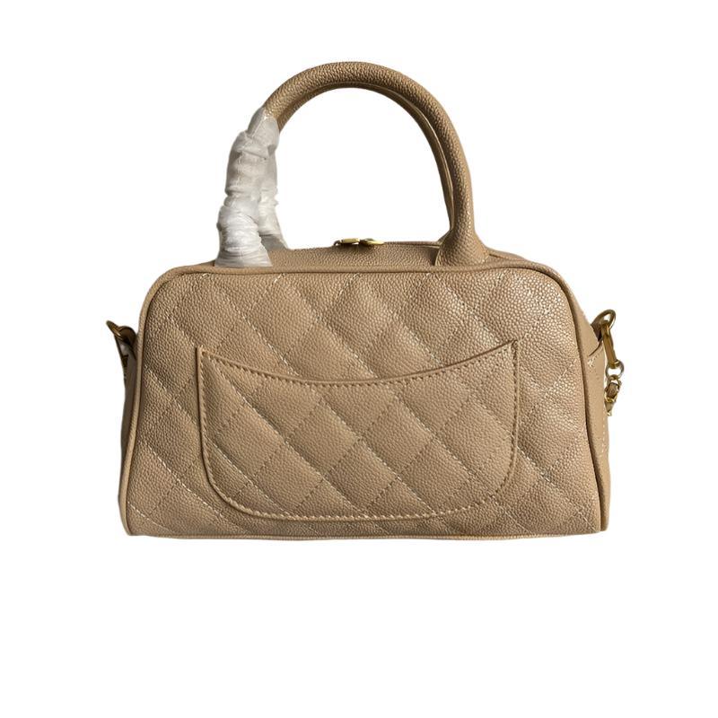 Chanel Timeless CC Bowler Bag Quilted Caviar Small