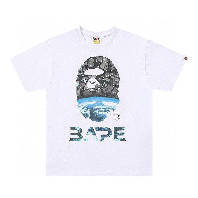 Bathing Ape White T-Shirt without Collar - SleekGait