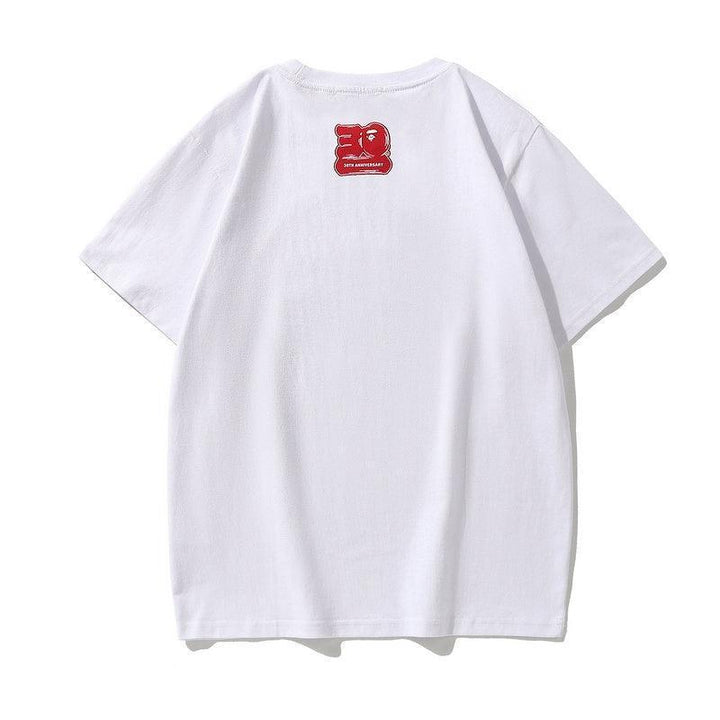 Bathing Ape White T-Shirt without Collar - SleekGait