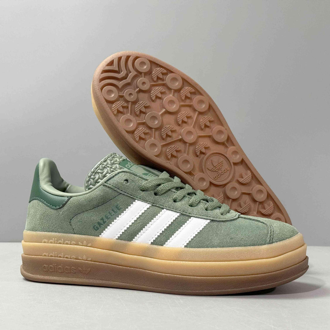 Adidas Originals Gazelle Bold 'Silver Green Gum' - SleekGait