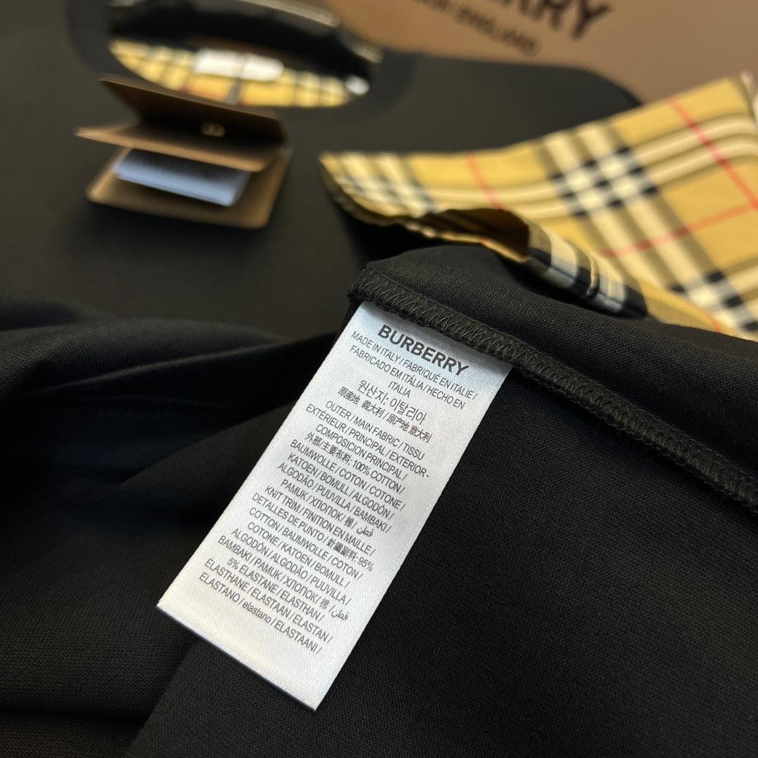 Burberry T-Shirt Without Collar 'Black & Beige' - SleekGait