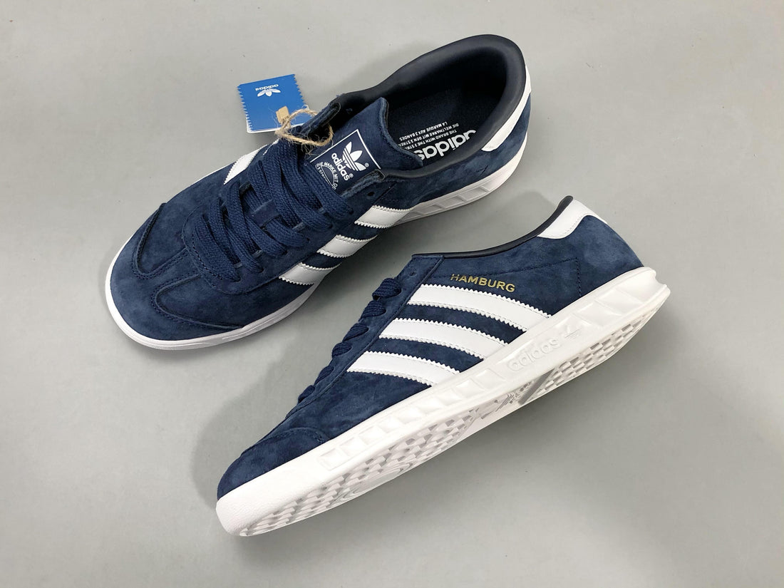 Adidas Originals Hamburg 'Dark Blue White' - SleekGait