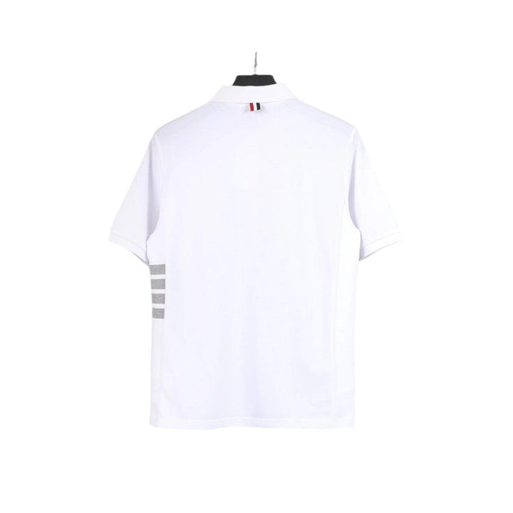 Thom Browne White T-Shirt with Collar - SleekGait