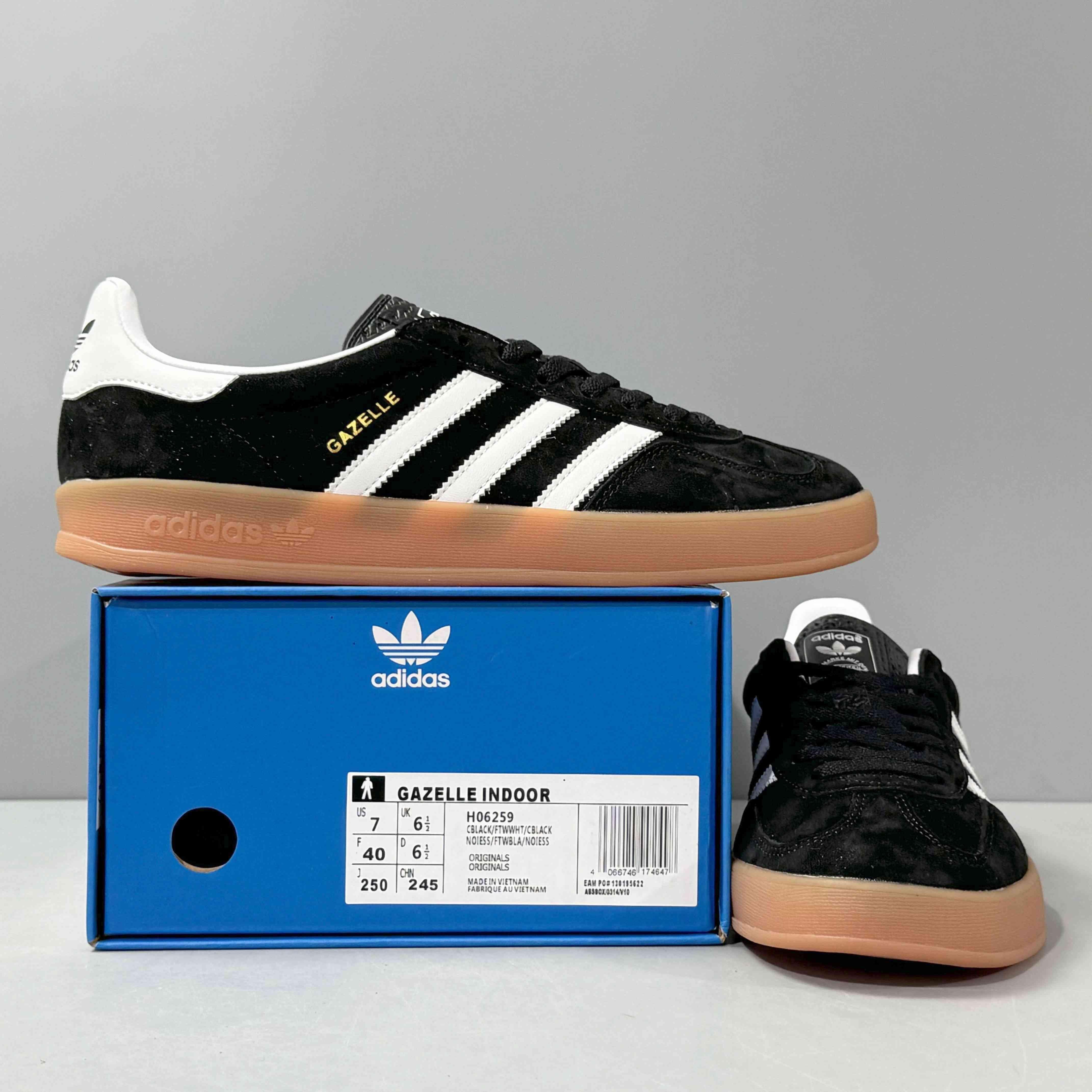Adidas Originals Gazelle Indoor 'Black White Gum' - SleekGait