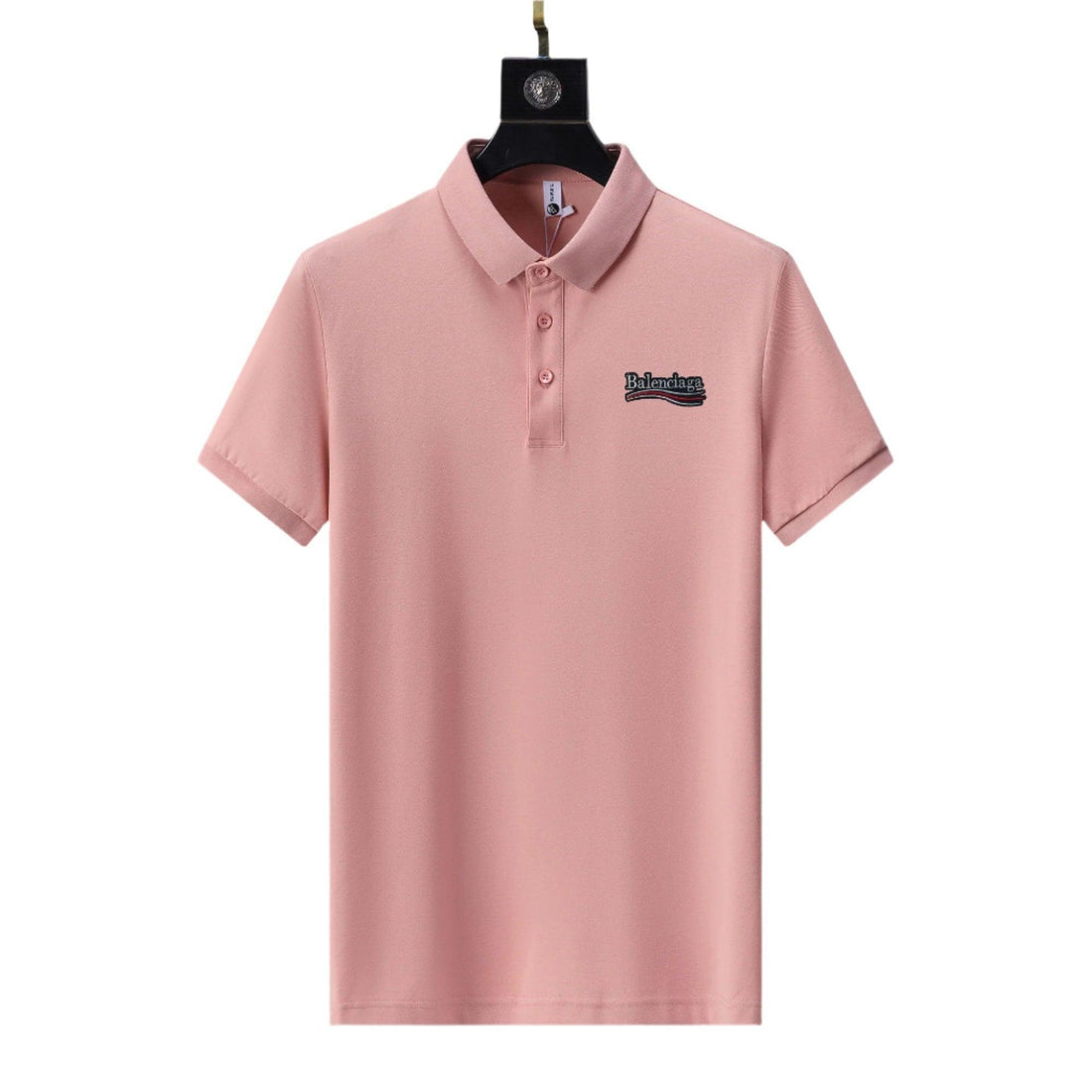 Balenciaga Pink T-Shirt With Collar - SleekGait