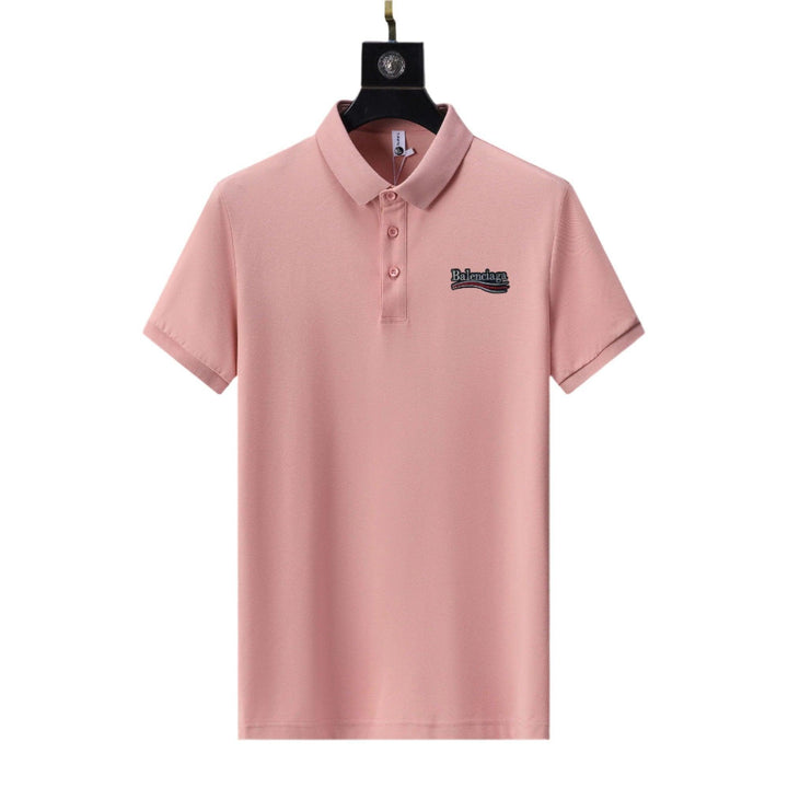 Balenciaga Pink T-Shirt With Collar - SleekGait