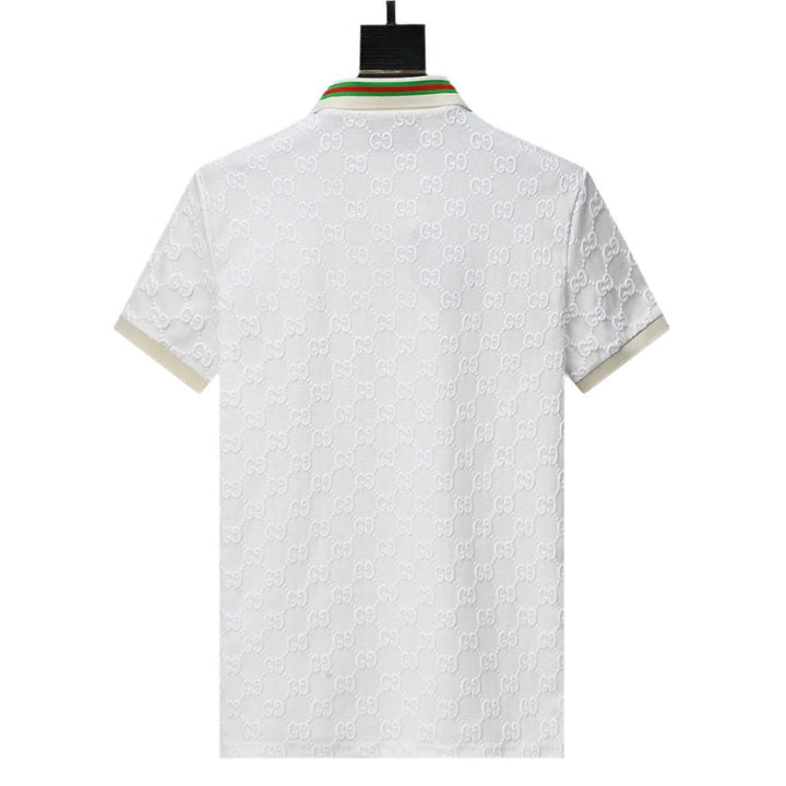 Gucci White T-shirt with a collar - SleekGait