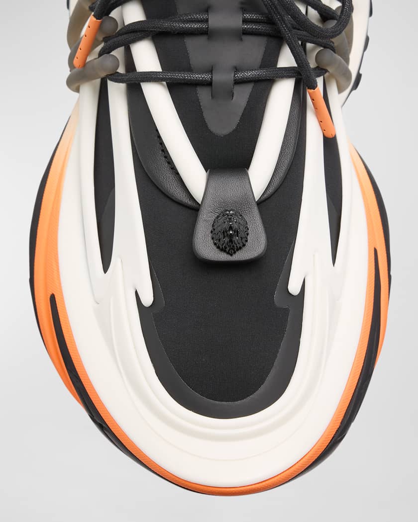 Balmain Men's Unicorn Neoprene and Leather Low-Top Sneakers