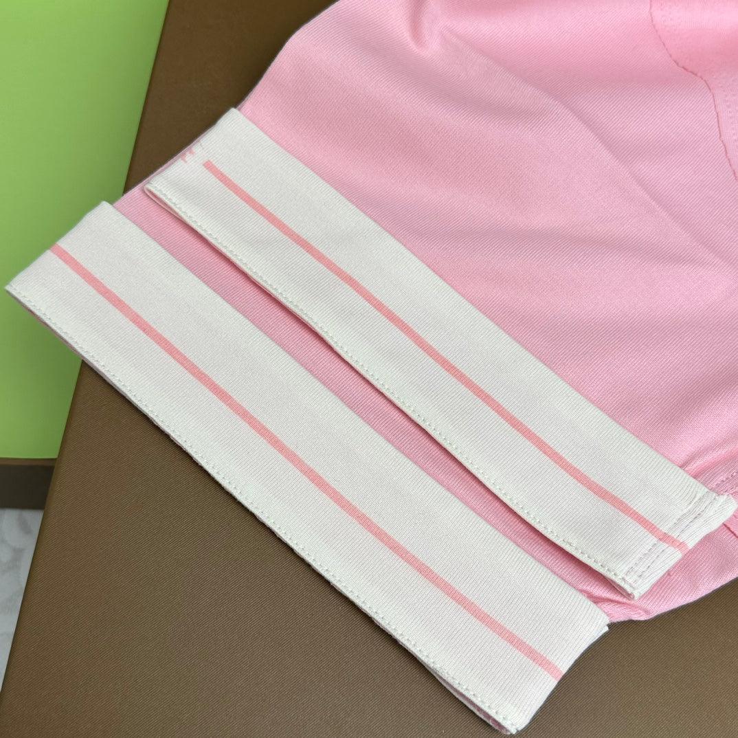 Burberry Pink T-Shirt Without Collar - SleekGait