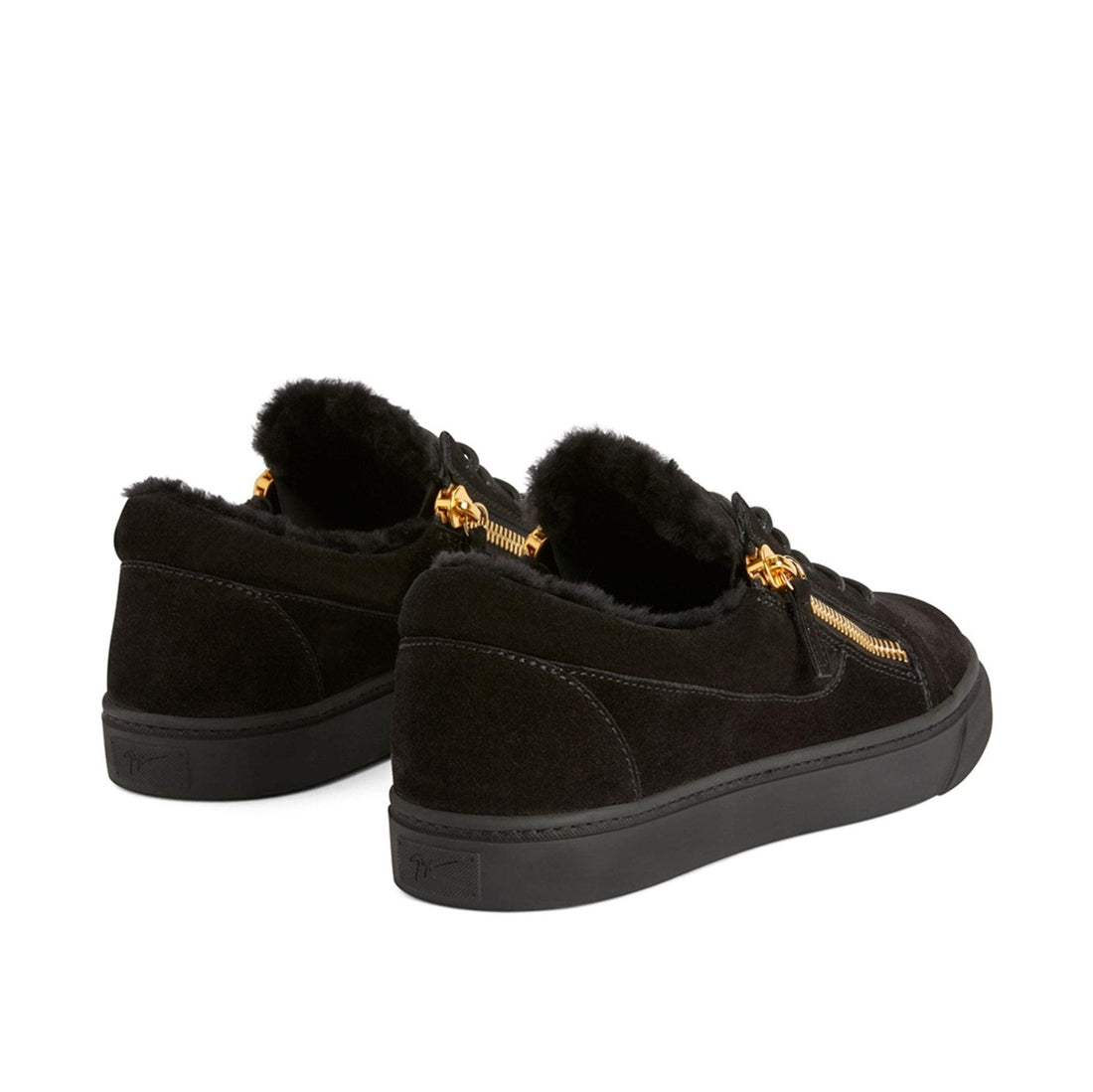 Giuseppe Zanotti Frankie shearling-trimmed sneakers - SleekGait