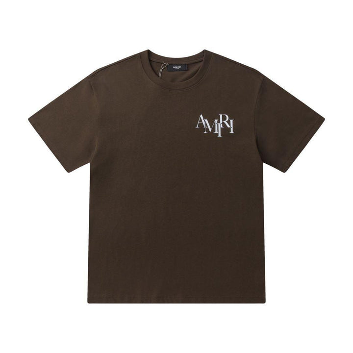 Amiri Brown T-Shirt Without Collar - SleekGait