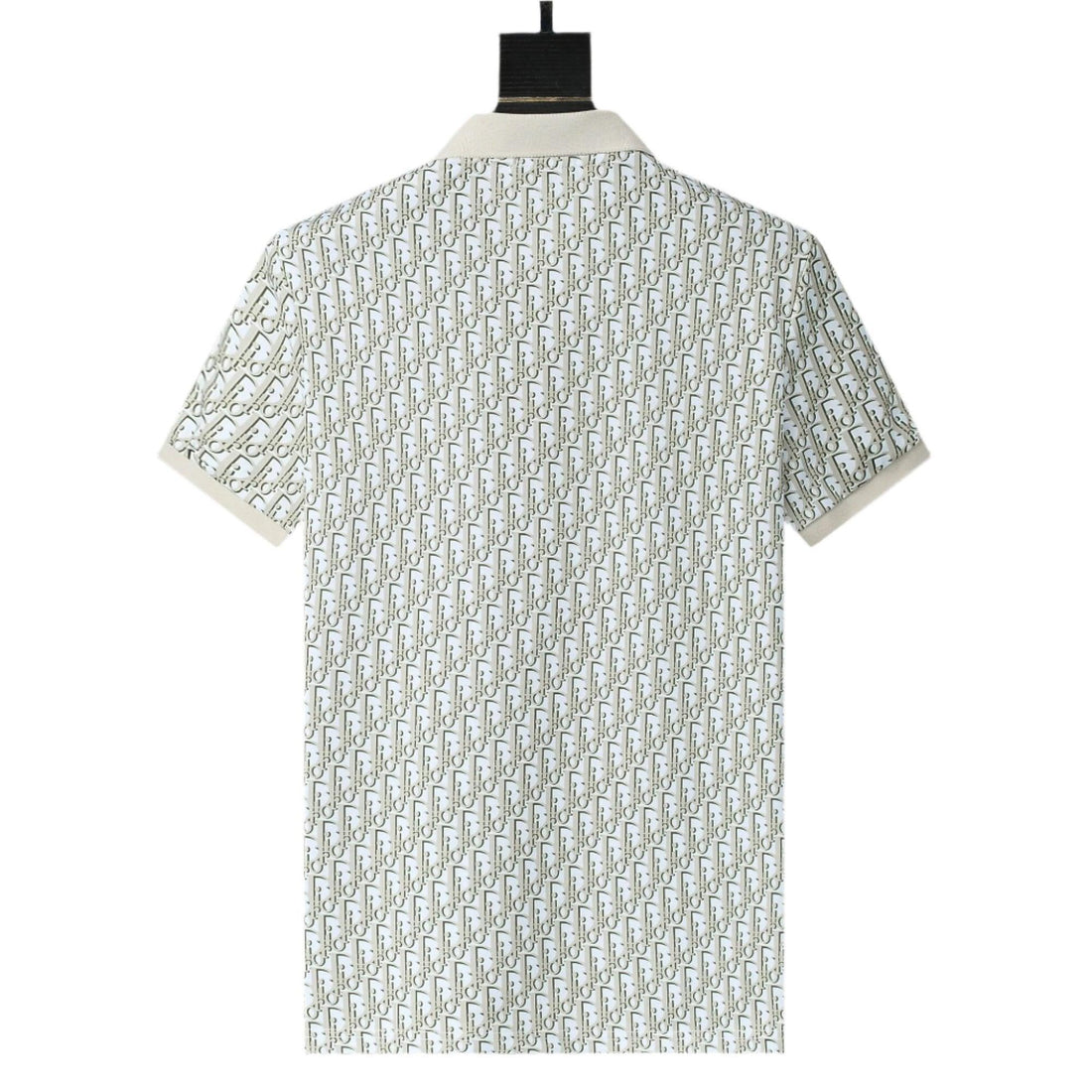 Dior Geometric Green T-Shirt With Collar - SleekGait