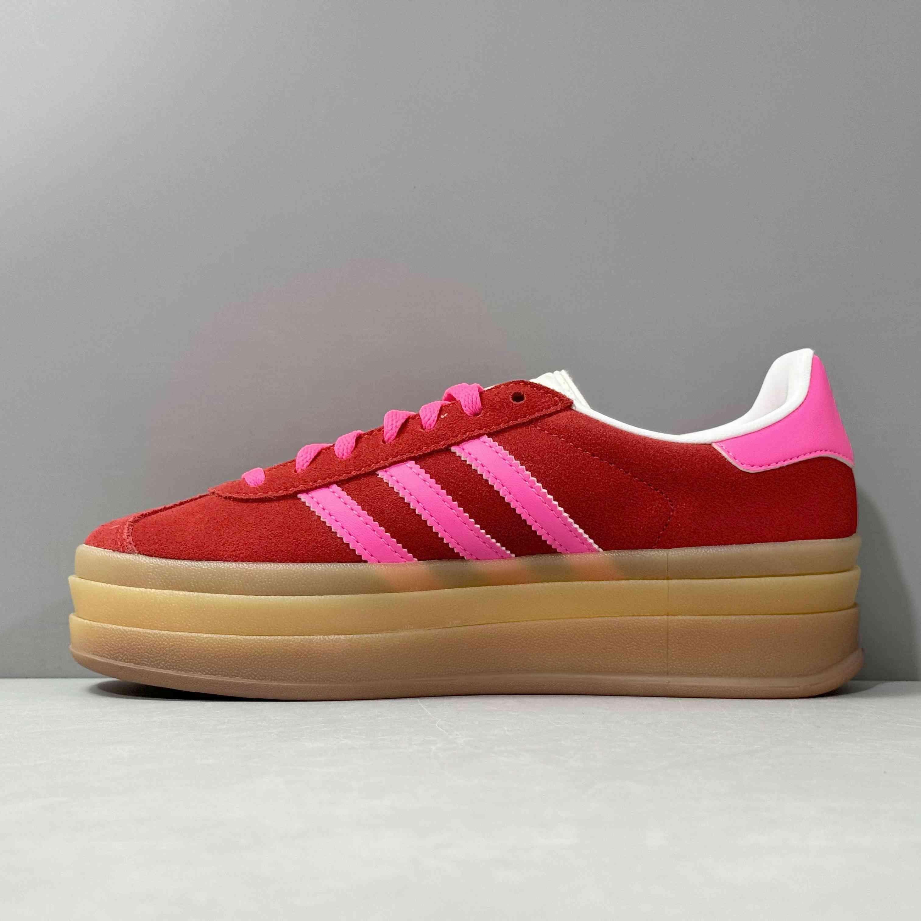 Adidas Originals Gazelle Bold 'Collegiate Red Lucid Pink' - SleekGait