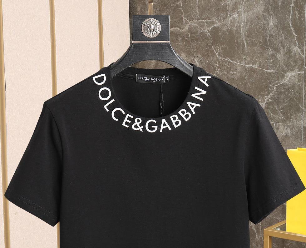 Dolce & Gabbana T-Shirt Without Collar 'Black & White' - SleekGait