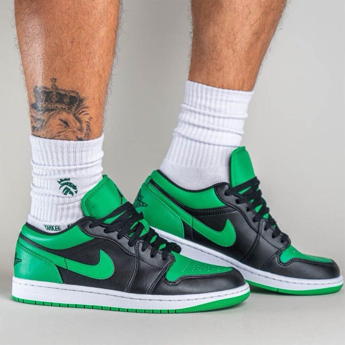 Air Jordan 1 Low Lucky Green 553558-065 Men Size 8-13 - SleekGait