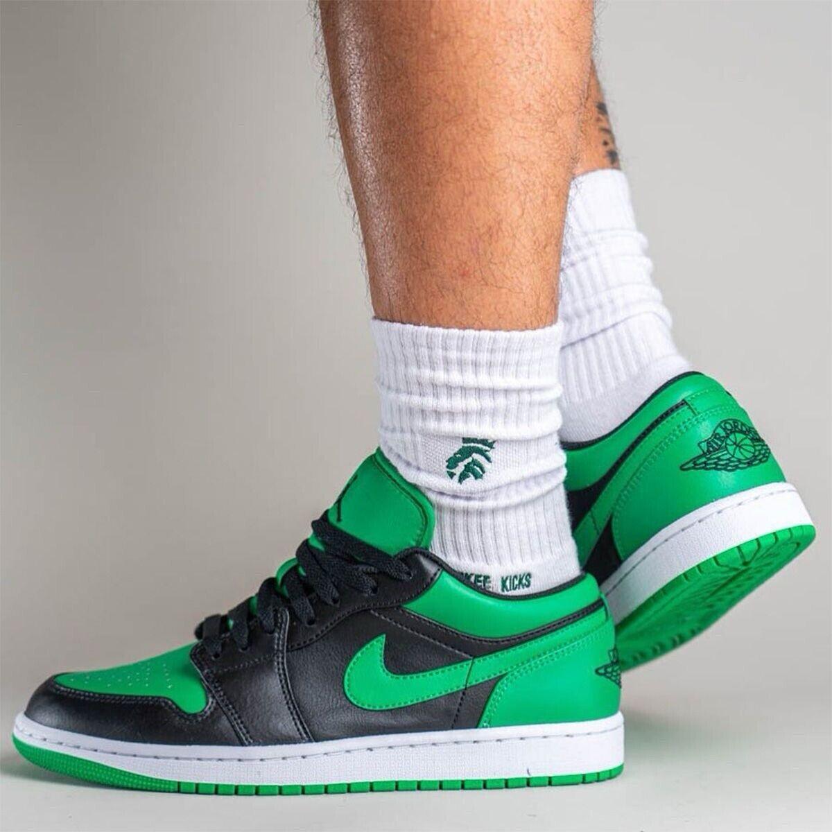 Air Jordan 1 Low Lucky Green 553558-065 Men Size 8-13 - SleekGait