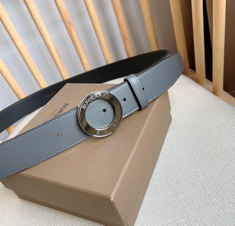 Burberry Leather Vintage Belt 'Grey' - SleekGait