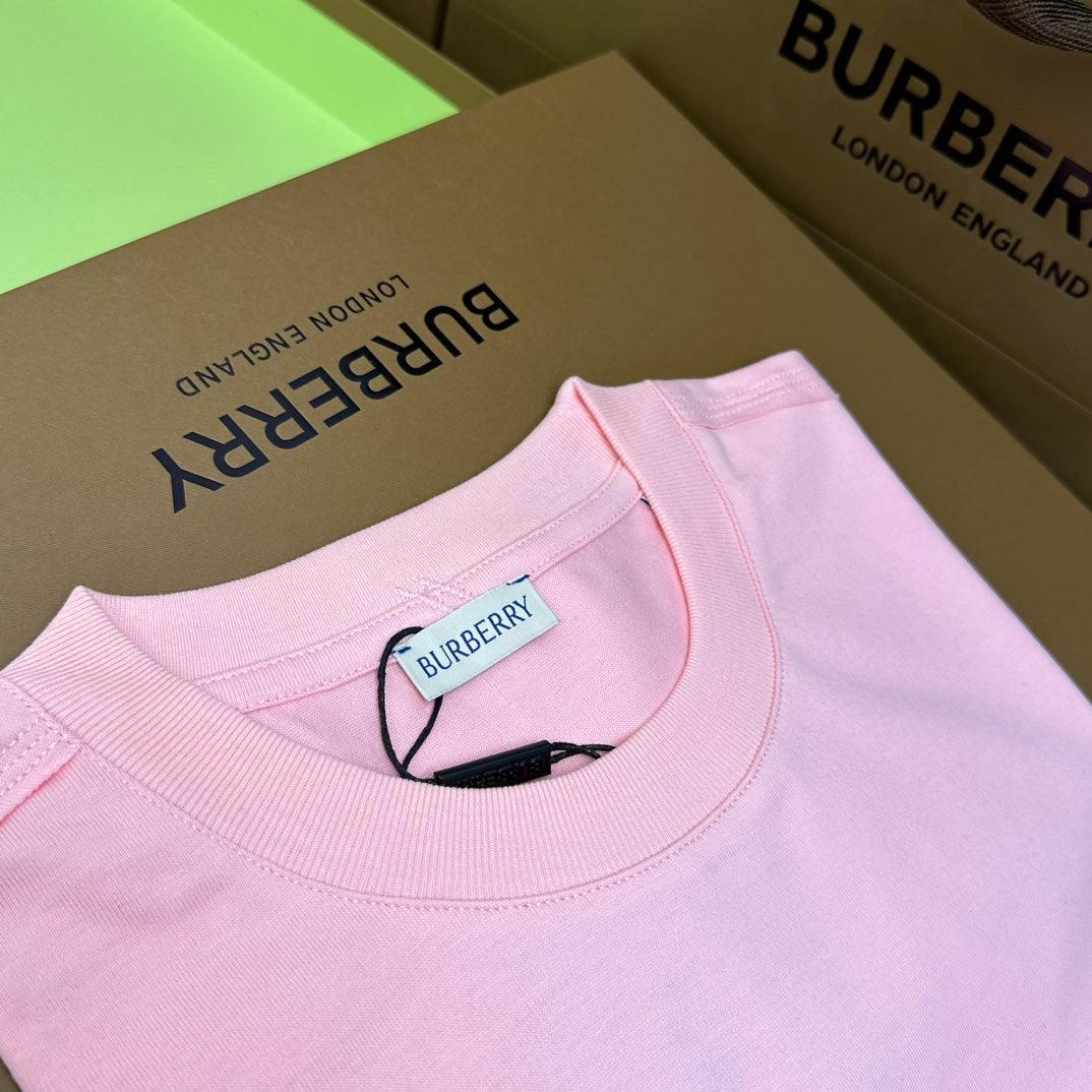 Burberry Pink T-Shirt Without Collar - SleekGait