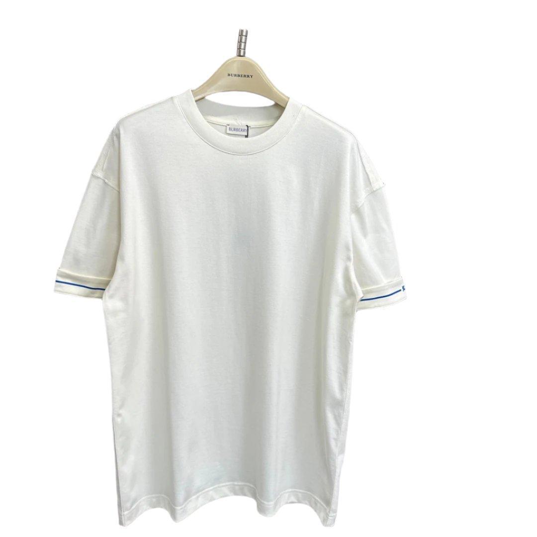 Burberry Cream T-Shirt Without Collar - SleekGait