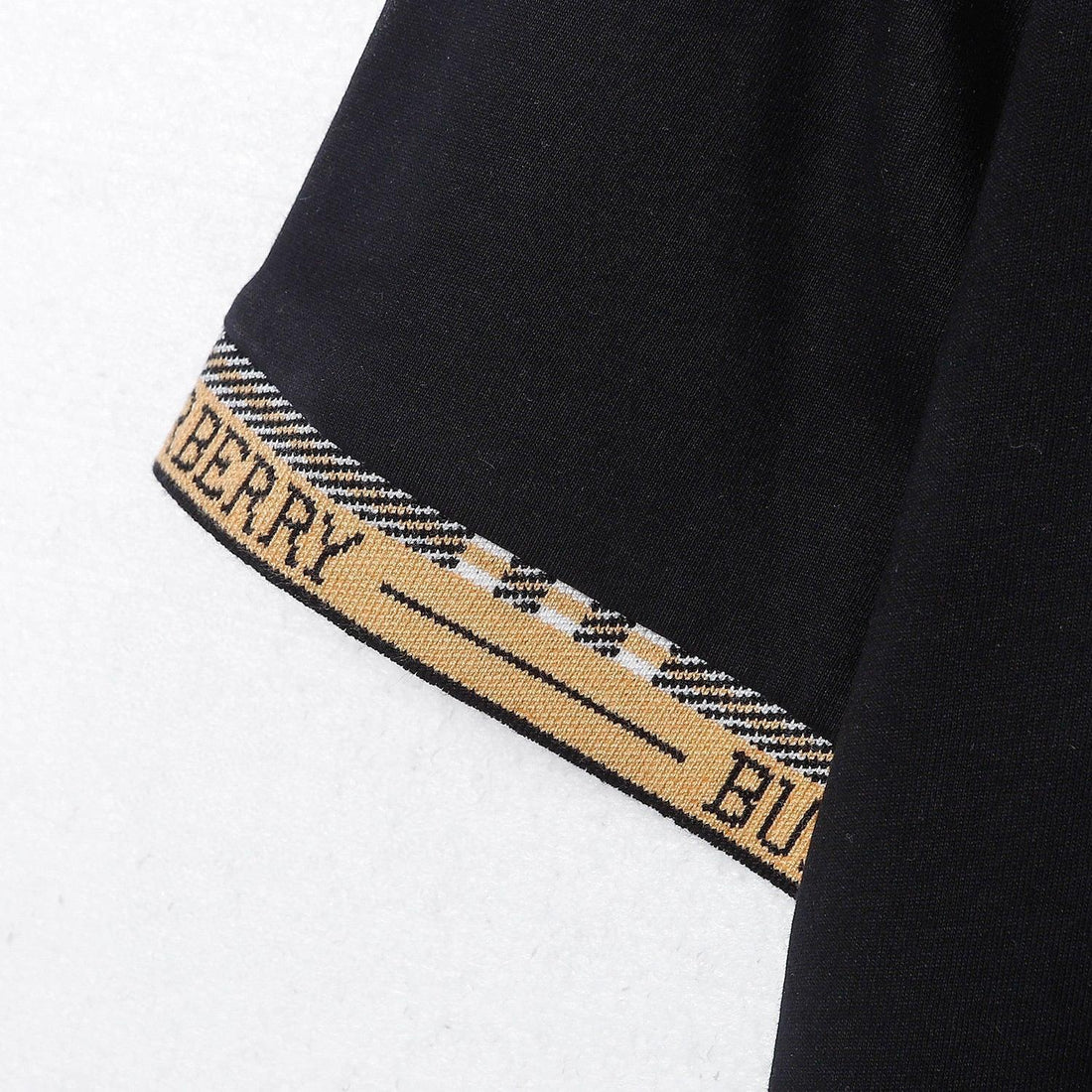 Burberry T-Shirt Without Collar 'Black & Beige' - SleekGait