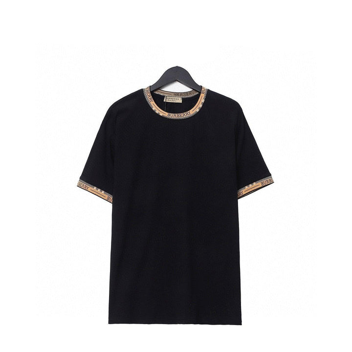 Burberry T-Shirt Without Collar 'Black & Beige' - SleekGait