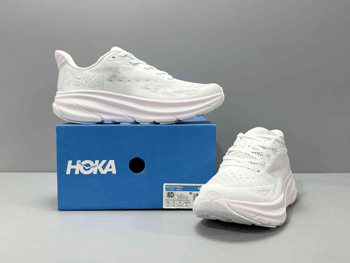 Hoka One One Clifton 9 'White' - SleekGait