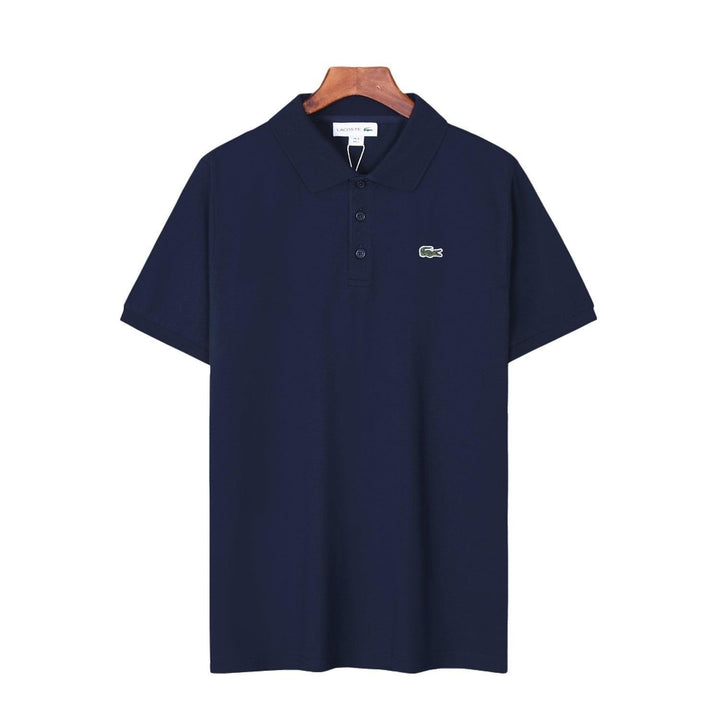 Lacoste Blue T-Shirt with Collar - SleekGait