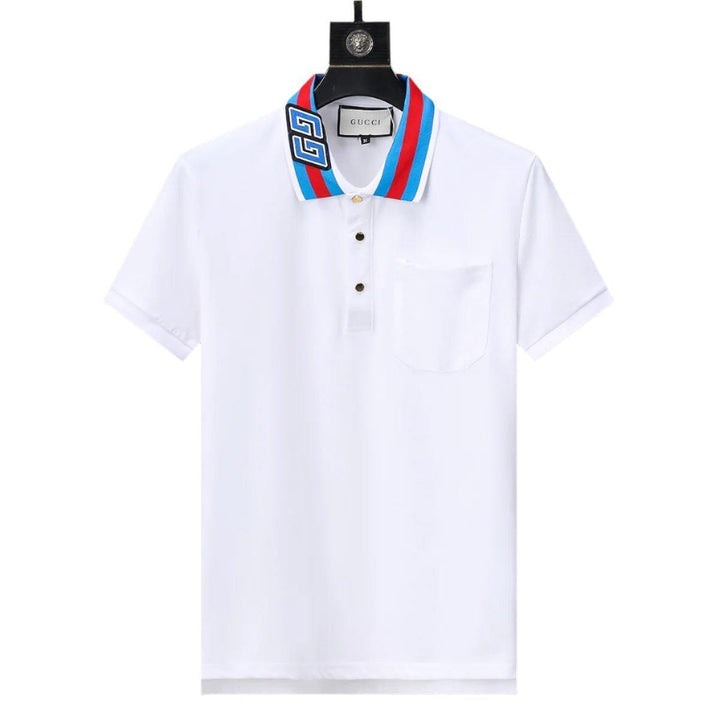 Gucci White T-shirt with a collar - SleekGait