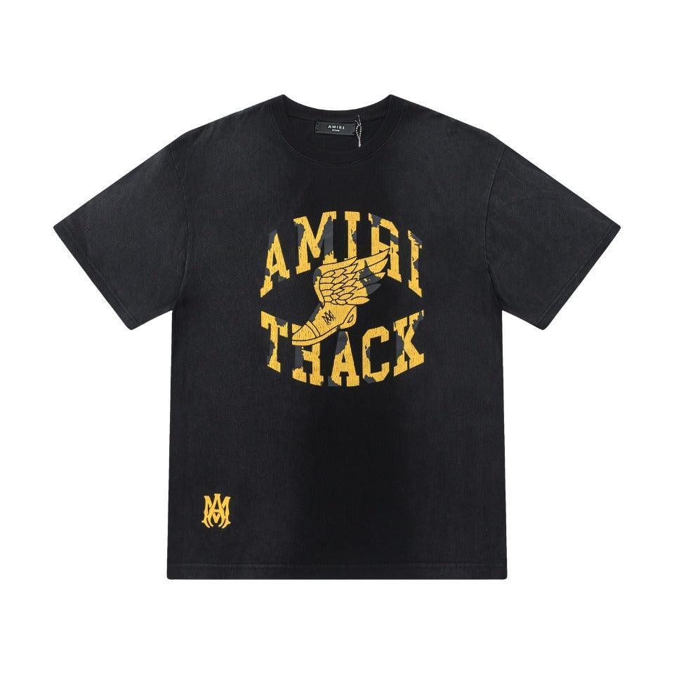 Amiri Faded Black T-Shirt Without Collar - SleekGait