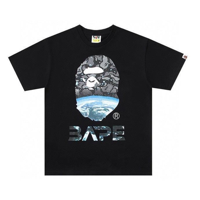 Bathing Ape Black T-Shirt without Collar - SleekGait