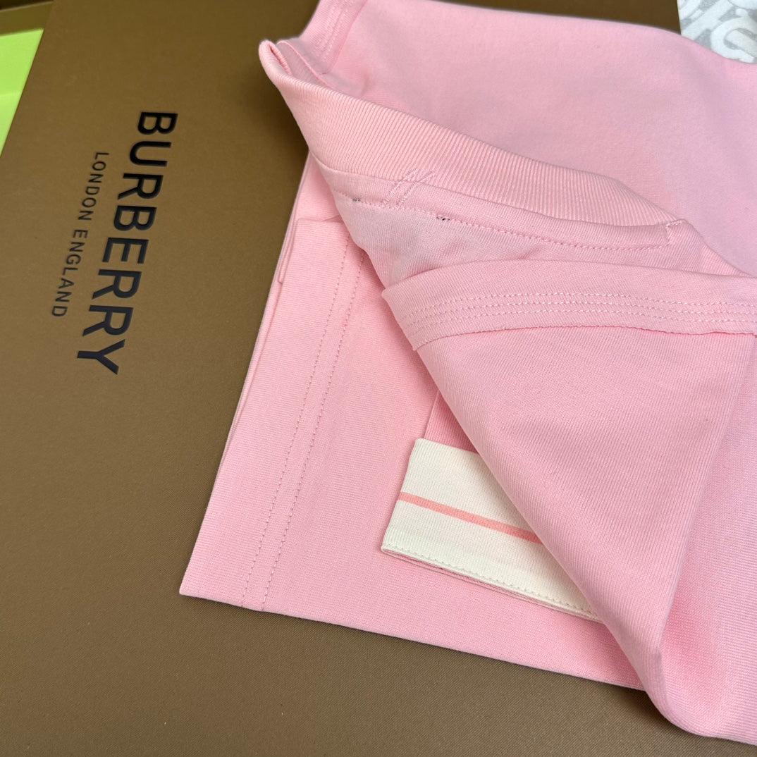 Burberry Pink T-Shirt Without Collar - SleekGait