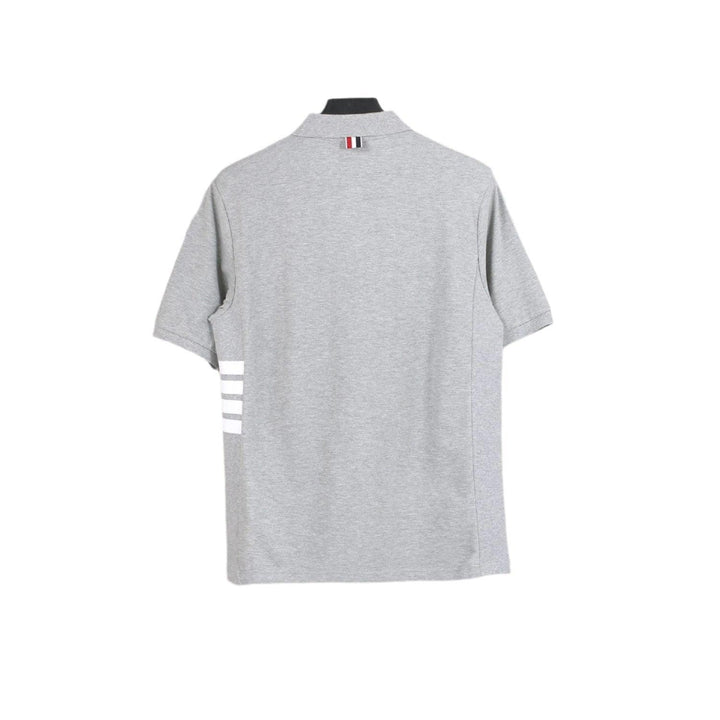 Thom Browne Grey T-Shirt with Collar - SleekGait