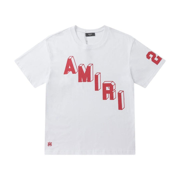 Amiri 22 White T-Shirt Without Collar - SleekGait