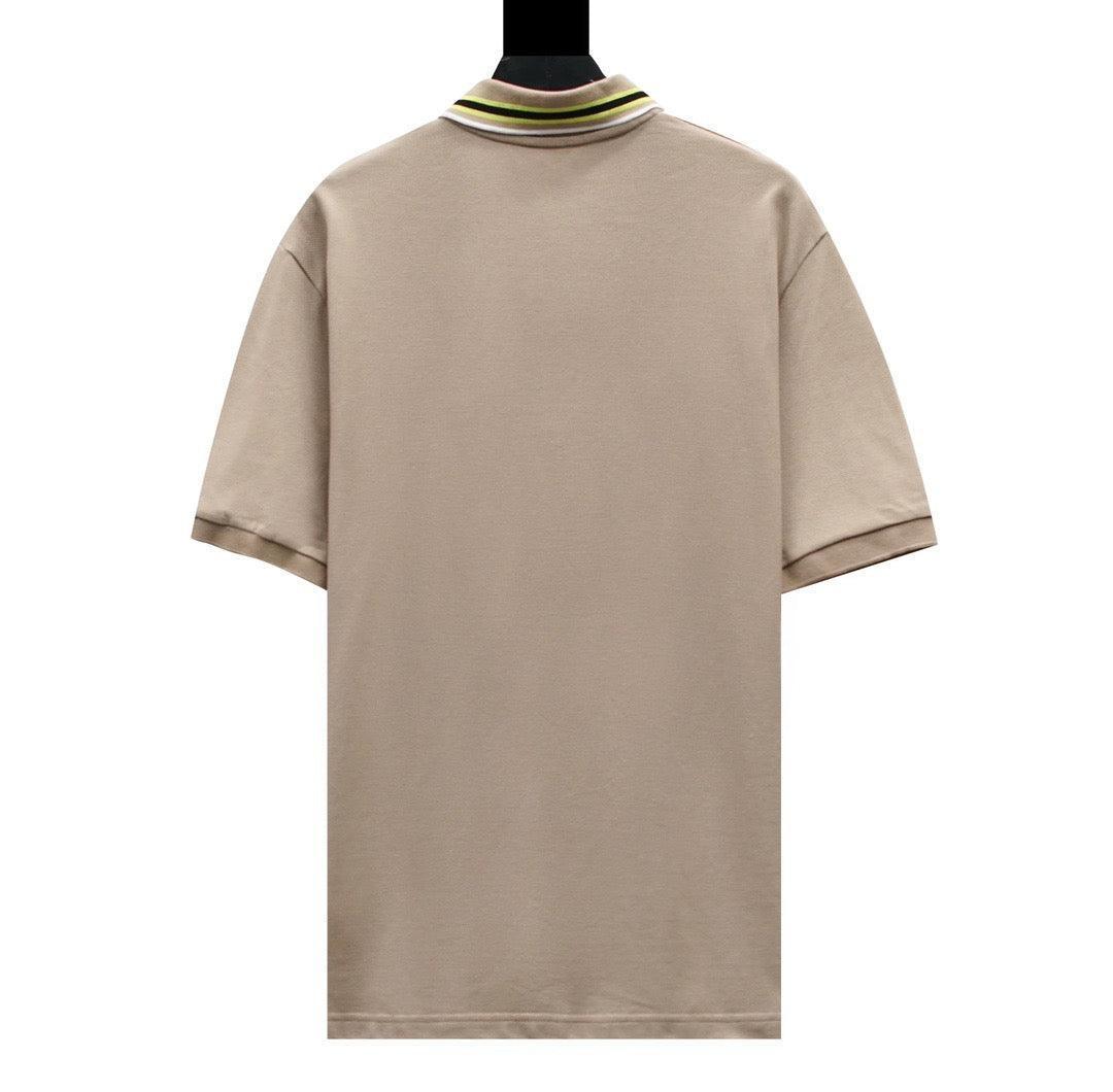 Gucci Light Brown T-shirt with a collar - SleekGait